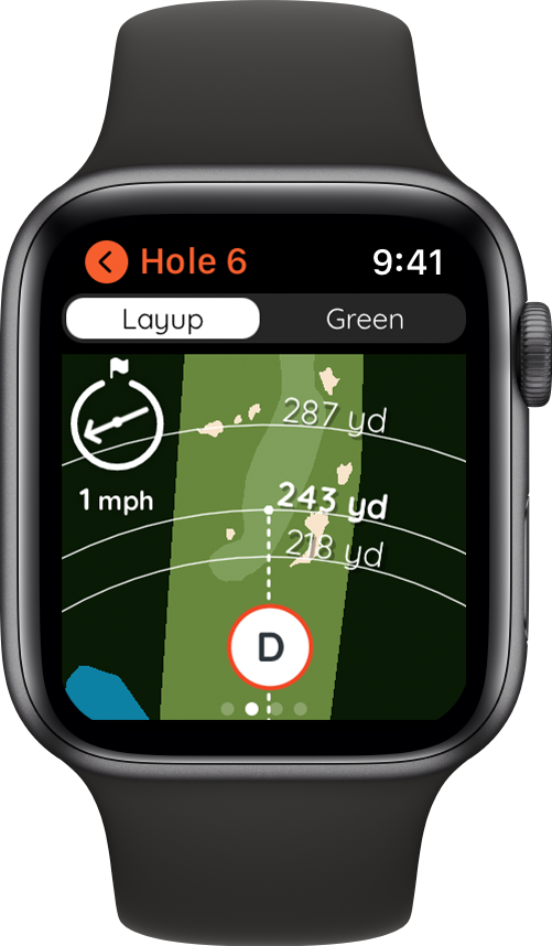 2D Golf Map on Apple Watch