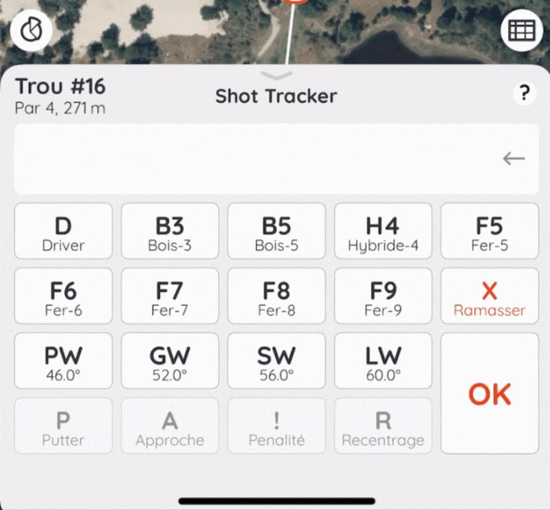 Easy Shot Tracker - mode Stableford pour ramasser sa balle
