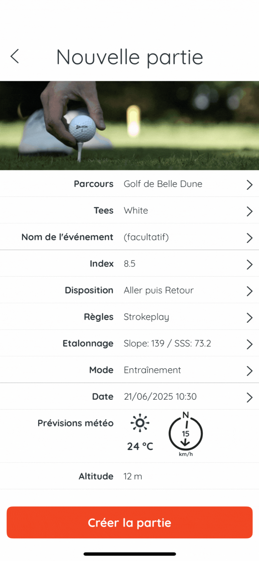 règles Strokeplay ou Stableford